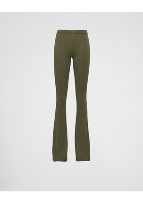 Ribbed knit cotton pants