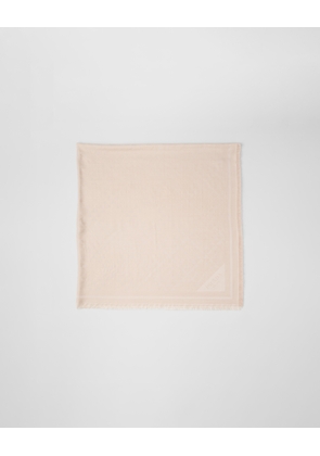 Symbole silk and wool jacquard shawl