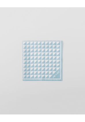 Printed silk twill scarf 55x55