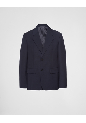 Single-breasted wool and mohair jacket