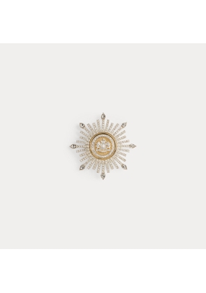 Two-Tone Pavé Starburst Crest Pin