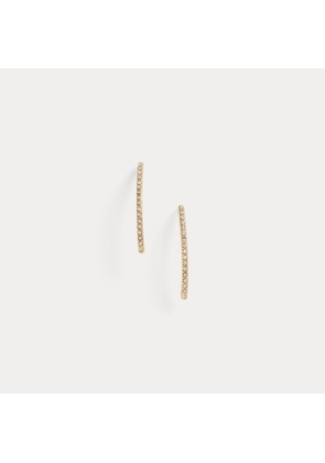 Pavé Gold-Plated Threader Earrings