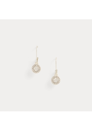 Pavé Silver-Plated Drop Earrings