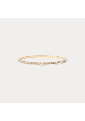 Pavé Gold-Plated Hinge Bangle