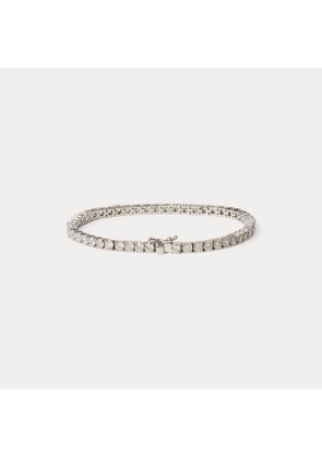 Rhodium-Plated Cubic Zirconia Bracelet