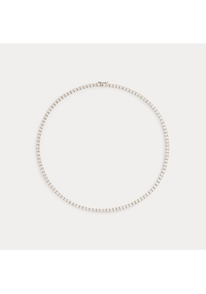 Rhodium-Plated Cubic Zirconia Necklace