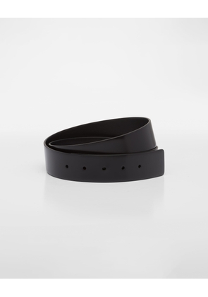 Brushed leather belt strap