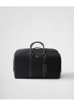 Re-Nylon and Saffiano leather duffel bag
