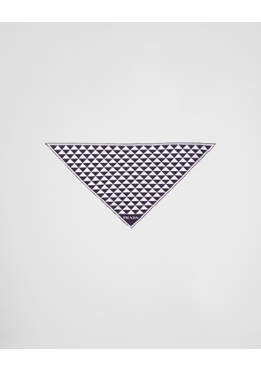 Printed silk twill scarf