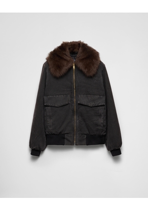 Canvas blouson jacket