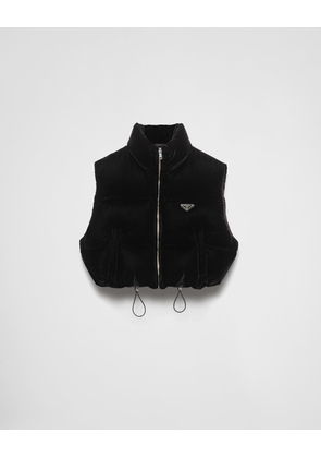 Velvet down vest