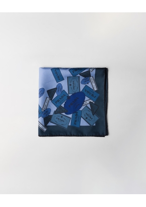 Printed twill scarf 55x55