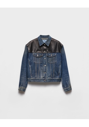 Denim and leather jacket