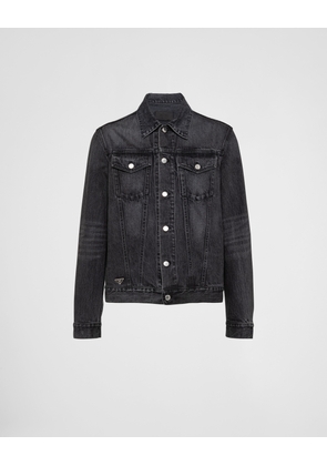 Denim blouson jacket