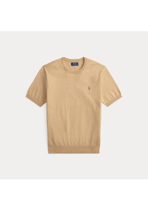 Cotton Crewneck Short-Sleeve Jumper
