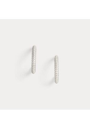 Rope Silver-Tone Hoop Earrings