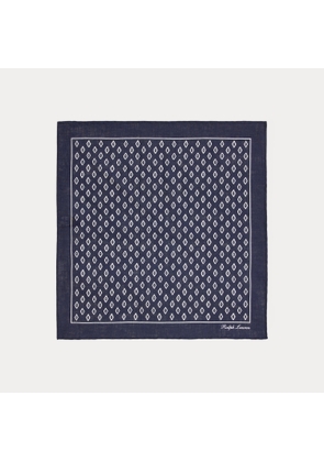 Art Deco-Print Linen Neckerchief