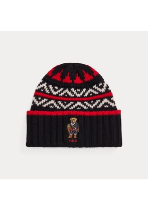Polo Bear Patterned Wool-Blend Beanie