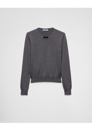 Wool crew-neck sweater