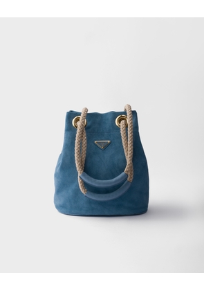 Prada Mariner small suede bucket bag
