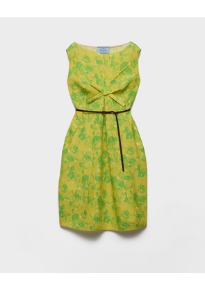 Floral print cloquet dress