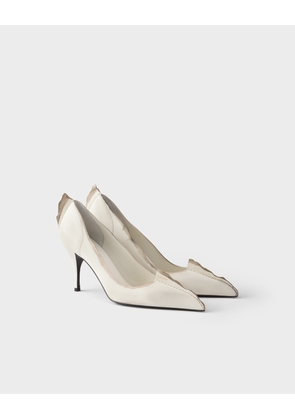 Antiqued leather pumps