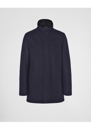 Wool blend and shearling jacket