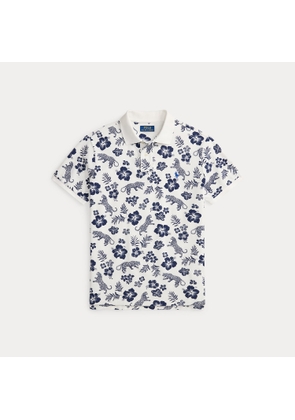 Custom Slim Fit Tropical Mesh Polo Shirt