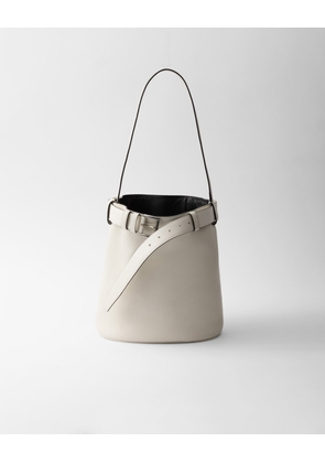 Prada Buckle leather bucket bag with belt