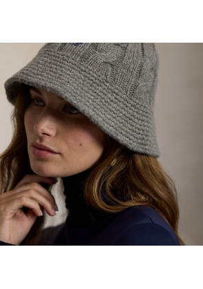 Cable-Knit Wool-Blend Bucket Hat