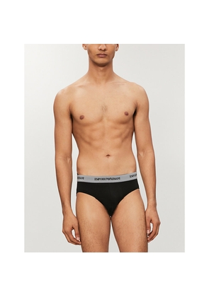 Mens Emporio Armani Pack Of Two Slim-Fit Stretch-Cotton Briefs