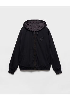 Reversible jersey hoodie