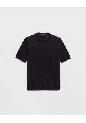 Silk crew-neck sweater