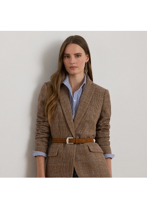 Glen Plaid Wool-Blend Twill Blazer