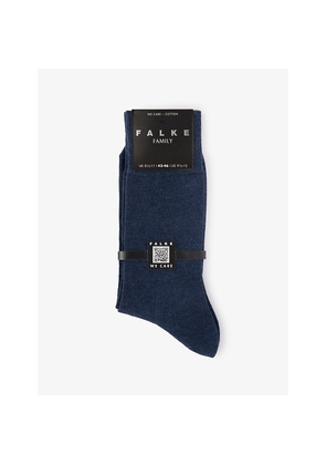 Mens Falke Family Brand-Print Stretch-Cotton Blend Socks