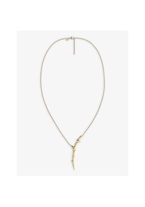 Womens Shaun Leane Rose Thorn Yellow Gold-Plated Vermeil Sterling-Silver Pendant Necklace