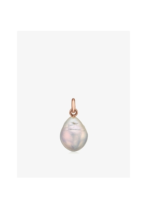 Womens Monica Vinader Nura Rose Gold-Plated and Baroque Pearl Pendant