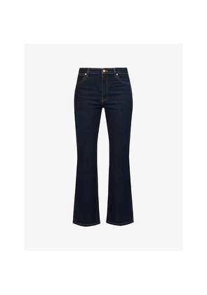 Womens Joseph Duke Flared Cropped Stretch-Cotton Jeans