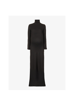 Womens Bumpsuit Maternity The Monica Turtleneck Stretch-Jersey Maxi Dress