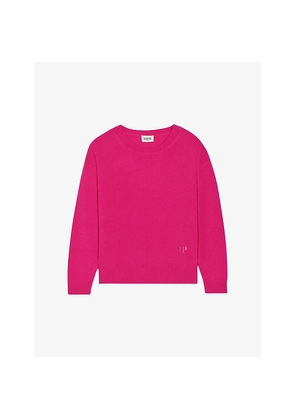 Womens Claudie Pierlot Madi Logo-Embroidered Cashmere Jumper