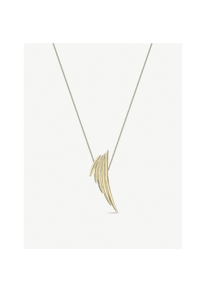 Womens Shaun Leane Quill Yellow Gold-Plated Vermeil Silver Drop Necklace
