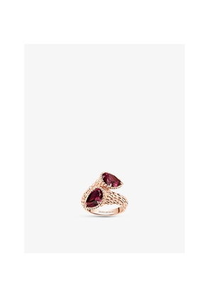Boucheron Serpent Bohème Pink-Gold and Rhodolite Garnet Ring