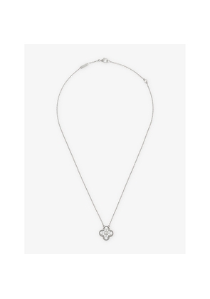 Van Cleef & Arpels Vintage Alhambra White-Gold and 0.48ct Diamond Necklace