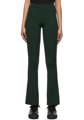 AMI Paris Green Viscose Lounge Pants