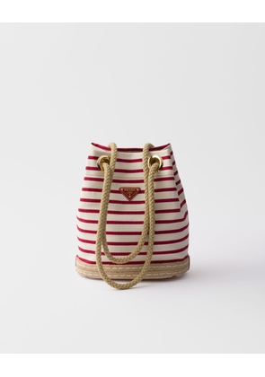 Prada Mariner small striped fabric bucket bag