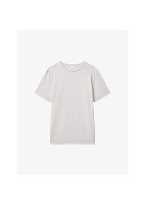 Mens Reiss Bless Marl-Pattern Cotton-Blend T-Shirt