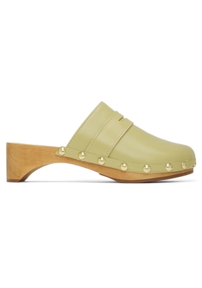 BY FAR Green Hans Clogs