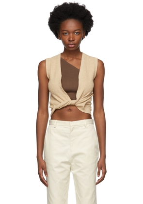JACQUEMUS Beige 'Le Haut Noué' Vest