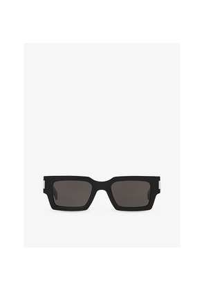 Saint Laurent Ys000468 Rectangle-Frame Acetate Sunglasses