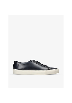 Mens Loake Sprint Contrast-Stich Leather Low-Top Trainers